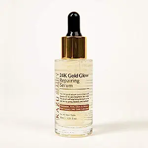 a bottle of KAZU 24K Gold serum