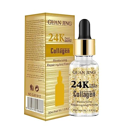 a bottle of Guanjing Pure 24K Gold serum