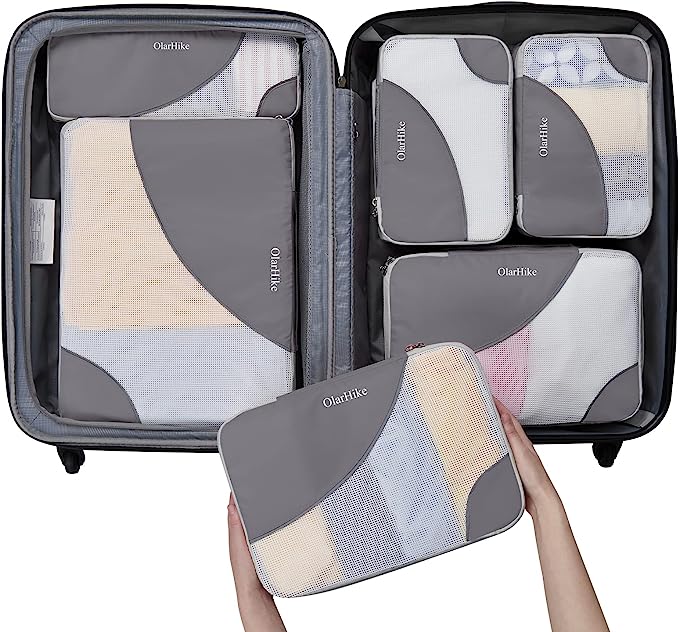 OlarHike 6 Set Packing Cubes for Travel makeup bag